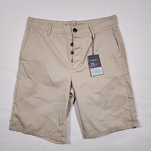 Denim Co. Primark Classic Button Fly  Chino Khaki Shorts  Mens Size 28